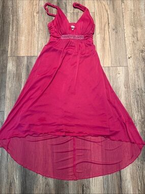 Speechless Hot Pink Sleeveless Dress with Beaded Waistband